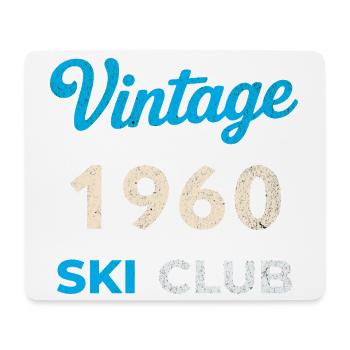 Vintage 1960's – Ski Club Retro Birth Year Gift - Mouse Pad (horizontal) - white - Front