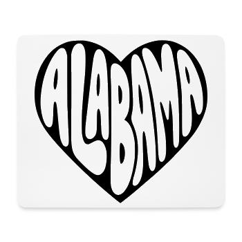 Faute de frappe Alabama USA Heart Pumpblly - Tapis de souris (format paysage) - blanc - Devant