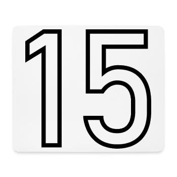 15. 15 ANS. 15e ANNIVERSAIRE. ANNIVERSAIRE 15 ANS. - Tapis de souris (format paysage) - blanc - Devant