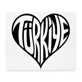 Conception de la police en forme de cœur en Türkiye, Turquie - Tapis de souris (format paysage) - blanc - Devant