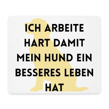 Lustiges Hunde Shirt Geschenk Hundeliebhaber  - Mousepad (Querformat) - Weiß - Vorne