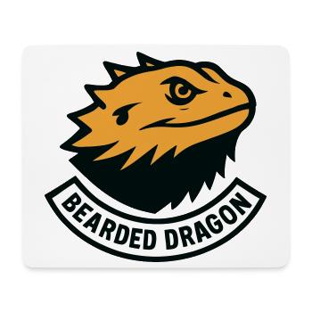 Bearded Dragon Minimalist Sport Style - Mouse Pad (horizontal) - white - Front