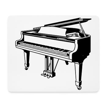 piano à queue piano - Tapis de souris (format paysage) - blanc - Devant
