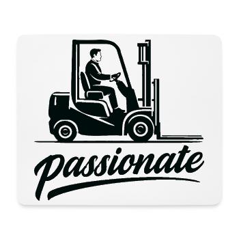 Gabelstapler Fahrer Passionate Design - Mousepad (Querformat) - Weiß - Vorne