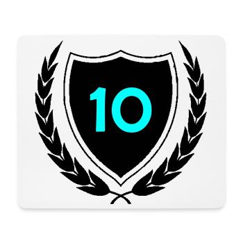 Neon Ten Numeral Print - Mouse Pad (horizontal) - white - Front