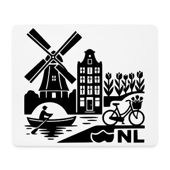 NL Urlaub Niederlande Holland - Mousepad (Querformat) - Weiß - Vorne
