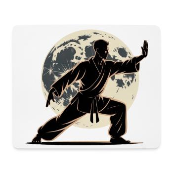 Méditation Zen du Tai Chi – Entraînement au Chi Qigong - Tapis de souris (format paysage) - blanc - Devant