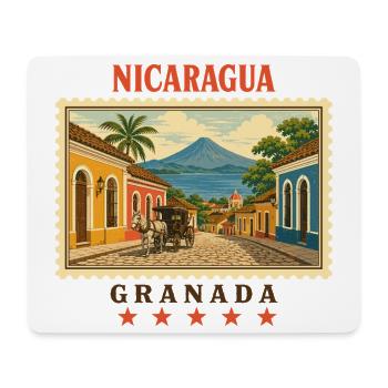 Nicaragua Granada Vintage Reisemarke - Mousepad (Querformat) - Weiß - Vorne
