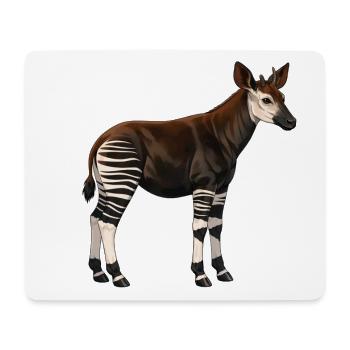 Okapi - Mousepad (Querformat) - Weiß - Vorne