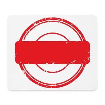 Blank Grunge-Gummistempel-Abzeichen-Vorlagenvektor - Mousepad (Querformat) - Weiß - Vorne