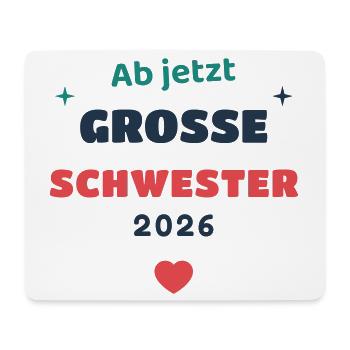 Einschulung 2026 Schwester - Schulkind Geschenk Sc - Mousepad (Querformat) - Weiß - Vorne