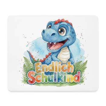 Süßer Baby Dino Endlich Schulkind 2026 T-Rex - Mousepad (Querformat) - Weiß - Vorne