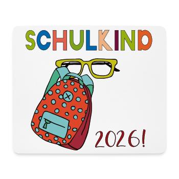 Schulkind 2026 - Mousepad (Querformat) - Weiß - Vorne
