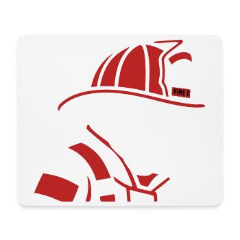 Firefighter Dog Profile Icon - Mouse Pad (horizontal) - white - Front