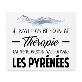 Ich brauche keine Therapie, ich brauche sie nur... - Mousepad (Querformat) - Weiß - Vorne