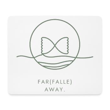 Pasta Lover Geschenk – Weit entfernte Linienzeichnung - Mousepad (Querformat) - Weiß - Vorne
