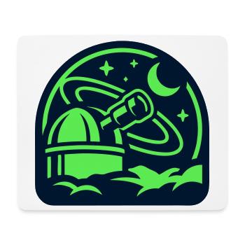 Sternwarte Teleskop Logo - Mousepad (Querformat) - Weiß - Vorne