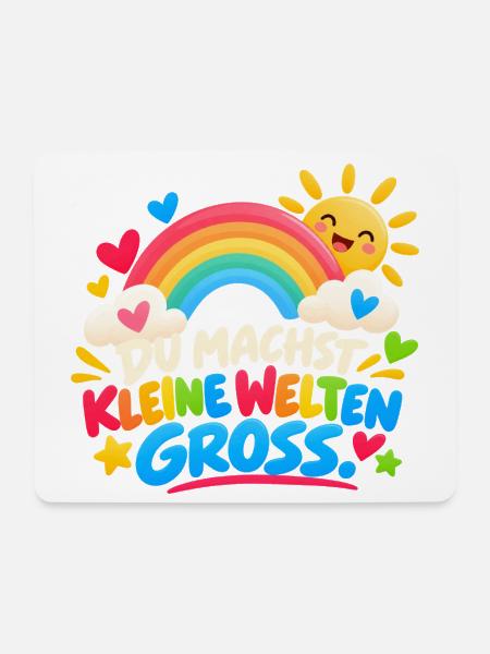 Du machst kleine Welten groß - Mousepad (Querformat) - Weiß