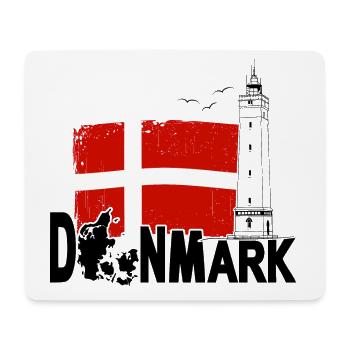 Danemark Blavand Fyr Lighthouse Holiday - Tapis de souris (format paysage) - blanc - Devant