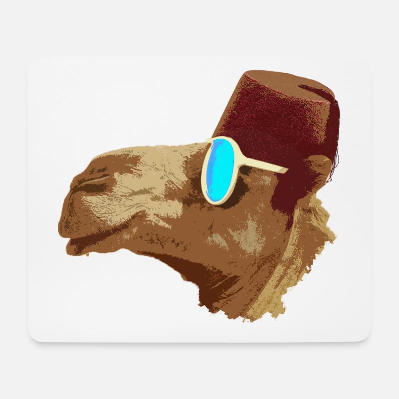 Kamel Cool - Mousepad (Querformat) - Weiß