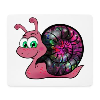 sweet Opal Snail - süsse Opal Schnecke - Mousepad (Querformat) - Weiß - Vorne