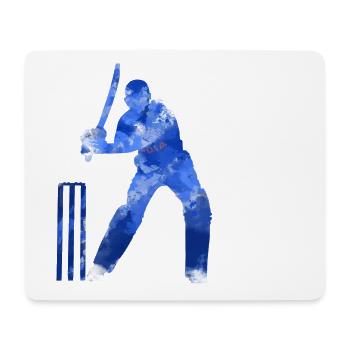 BATTEUR DE CRICKET - Tapis de souris (format paysage) - blanc - Devant