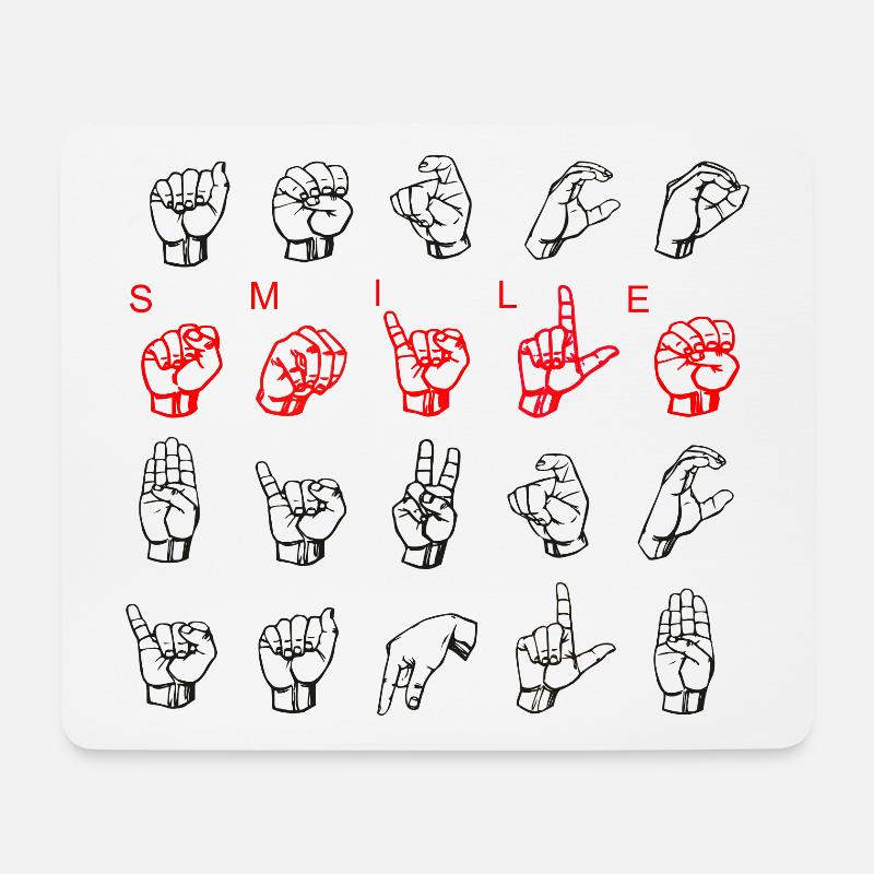 smile Worträtsel - DGS Streetwear - Mousepad (Querformat) - Weiß