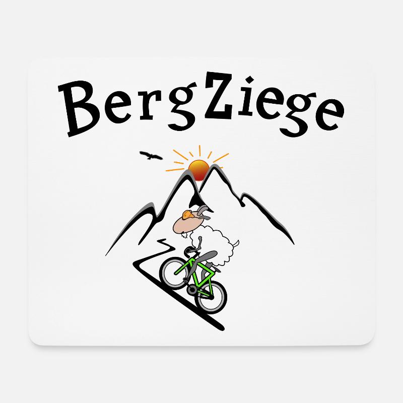 Bergziege Radsport - Mousepad (Querformat) - Weiß