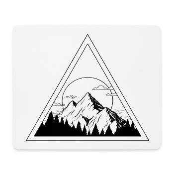 Berge - Mousepad (Querformat) - Weiß - Vorne