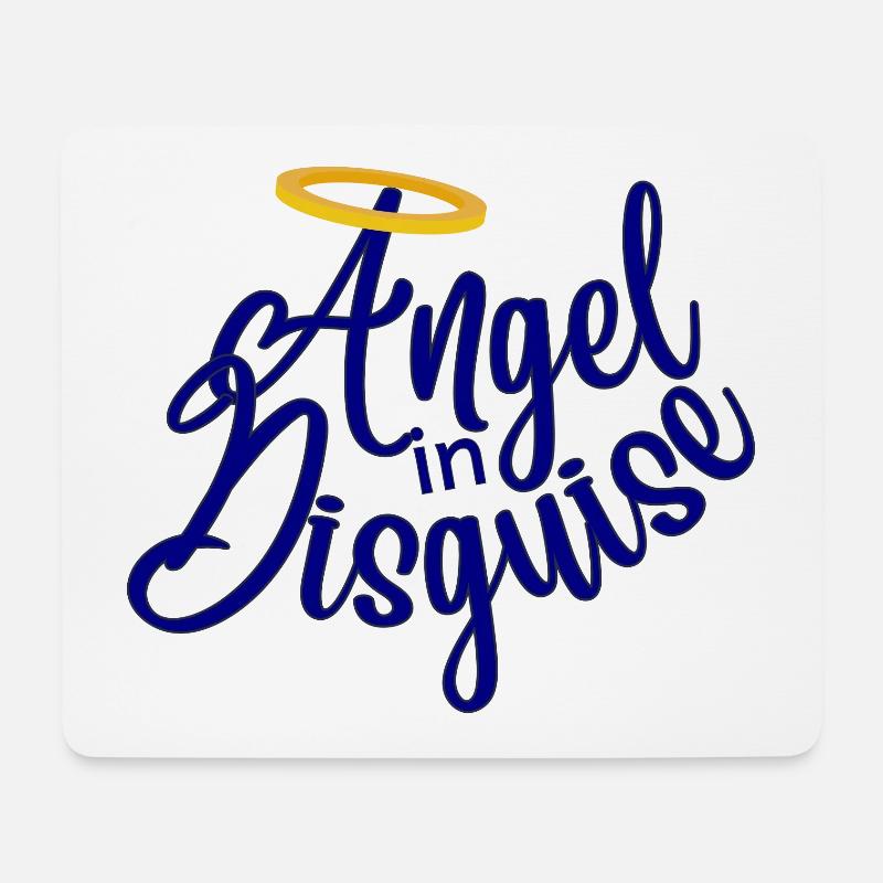 Angel in Disguise blue - Mousepad (Querformat) - Weiß