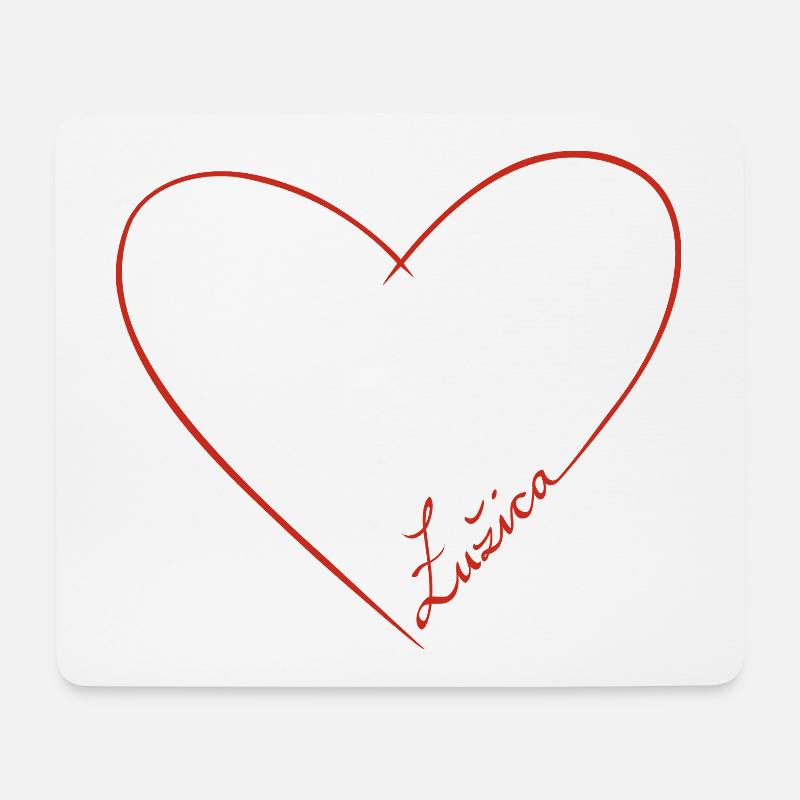 ŁUŽICA ♡ - Mousepad (Querformat) - Weiß