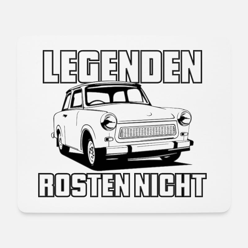 Trabi Trabbi Trabant Pappe DDR Fahrzeug Sprüche - Mousepad (Querformat) - Weiß