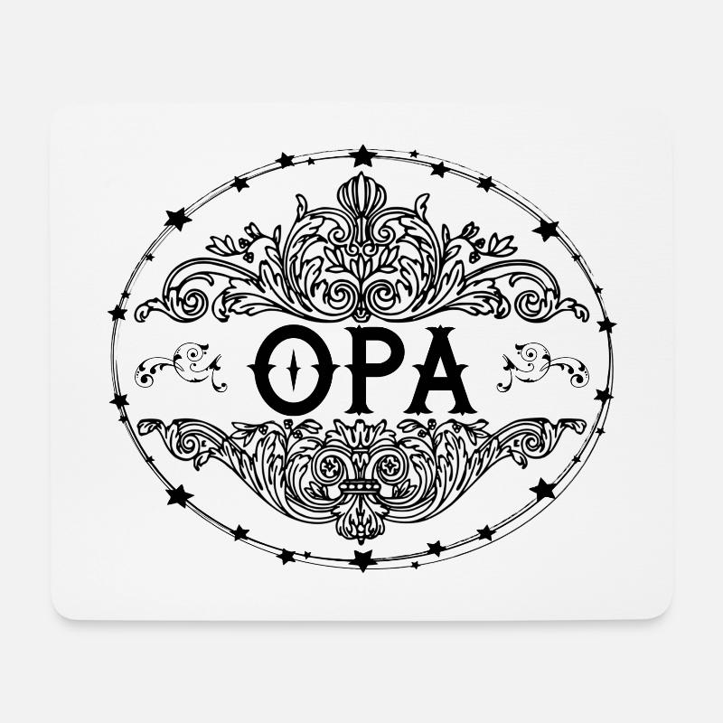 Opa - Mousepad (Querformat) - Weiß