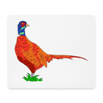 fasan vogel jäger - Mousepad (Querformat) - Weiß - Vorne