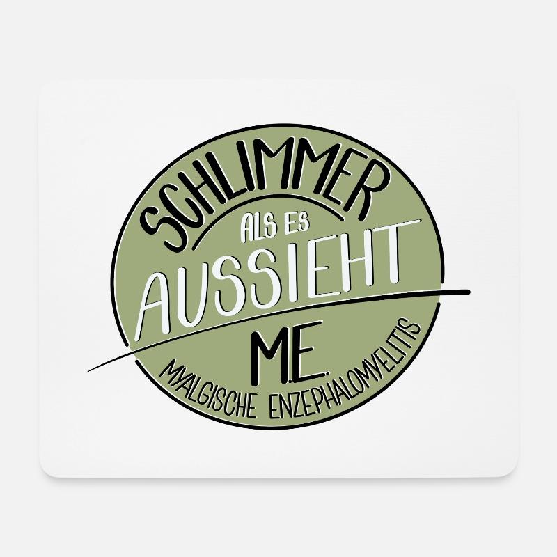 Schlimmer als es aussieht, M.E. - Mousepad (Querformat) - Weiß