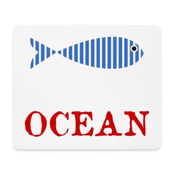 POISSON. POISSON D'AVRIL. VACANCES. ETE. HUMOUR - Tapis de souris (format paysage) - blanc - Devant