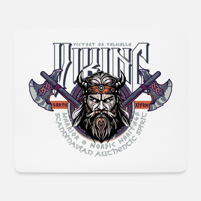VIKING, VICTORY OR VALHALLA! - Mouse Pad (horizontal) - white