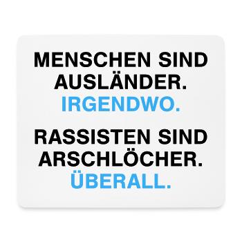 People are foreigners - Mouse Pad (horizontal) - white - Front