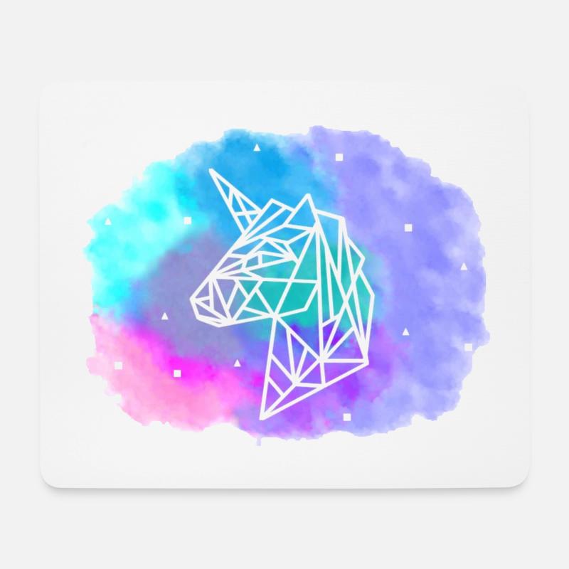 Geometric Unicorn - Mouse Pad (horizontal) - white