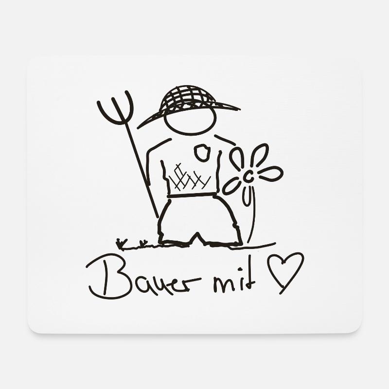 Stolzer Bauer - Mousepad (Querformat) - Weiß