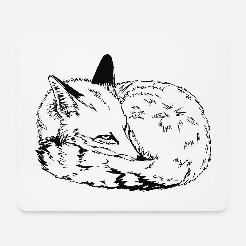 Fuchs - Mousepad (Querformat) - Weiß