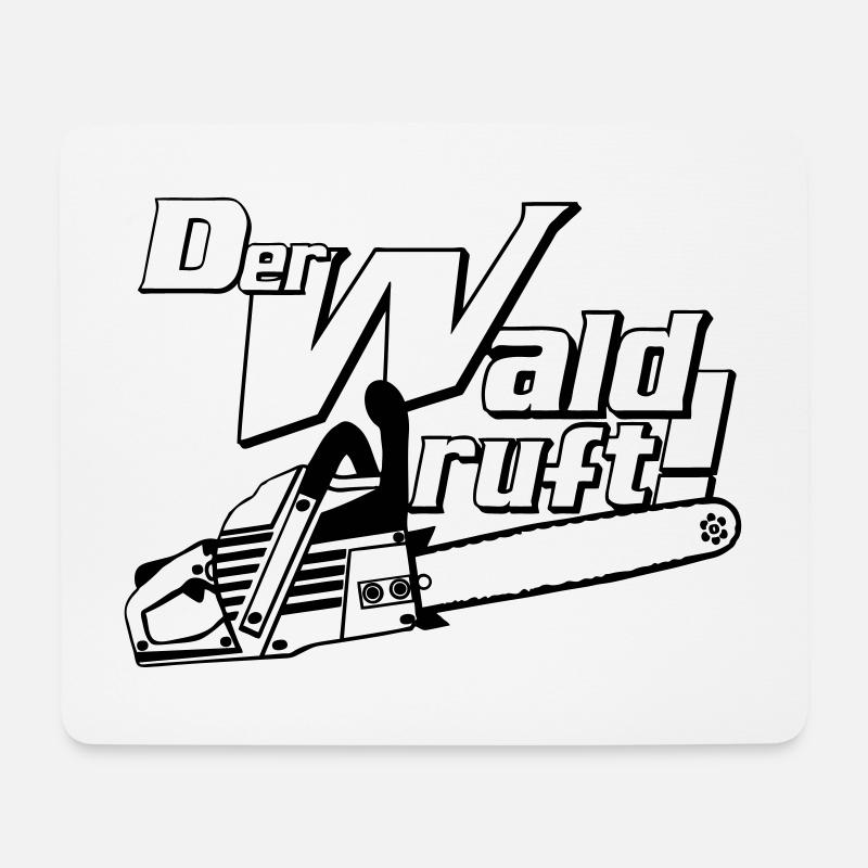 Motorsäge , Kaminholz , Old School ,Wald Holz (25) - Mousepad (Querformat) - Weiß