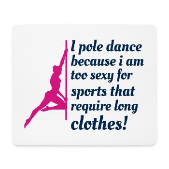 Pole Sport Dance Dancer Competition Acrobatics - Mouse Pad (horizontal) - white - Front