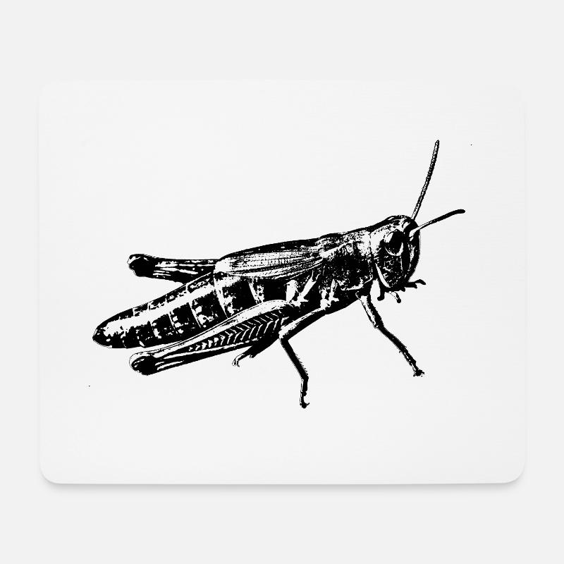 grasshopper graphic - Mousepad (Querformat) - Weiß
