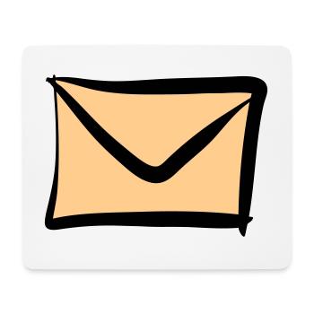 Brief / Briefumschlag Symbol. Post / E-Mail. - Mousepad (Querformat) - Weiß - Vorne