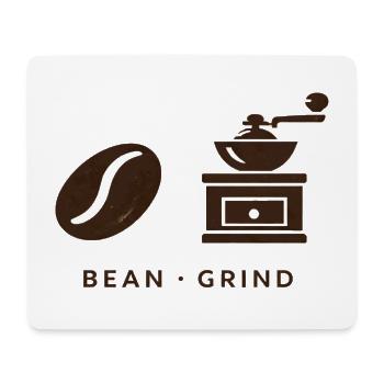 BEAN . GRIND . COFFEE . KAFFEE - Mousepad (Querformat) - Weiß - Vorne