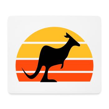 Känguru vor einer Halbsonne - Mousepad (Querformat) - Weiß - Vorne