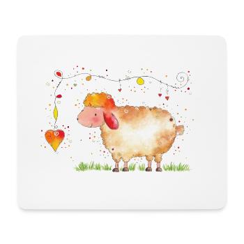 Schäfchen - Mousepad (Querformat) - Weiß - Vorne