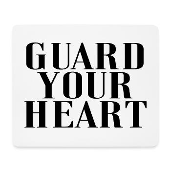 Guard your Heart - Mouse Pad (horizontal) - white - Front