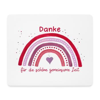 Danke sagen Danke für die schöne Zeit Regenbogen - Mousepad (Querformat) - Weiß - Vorne